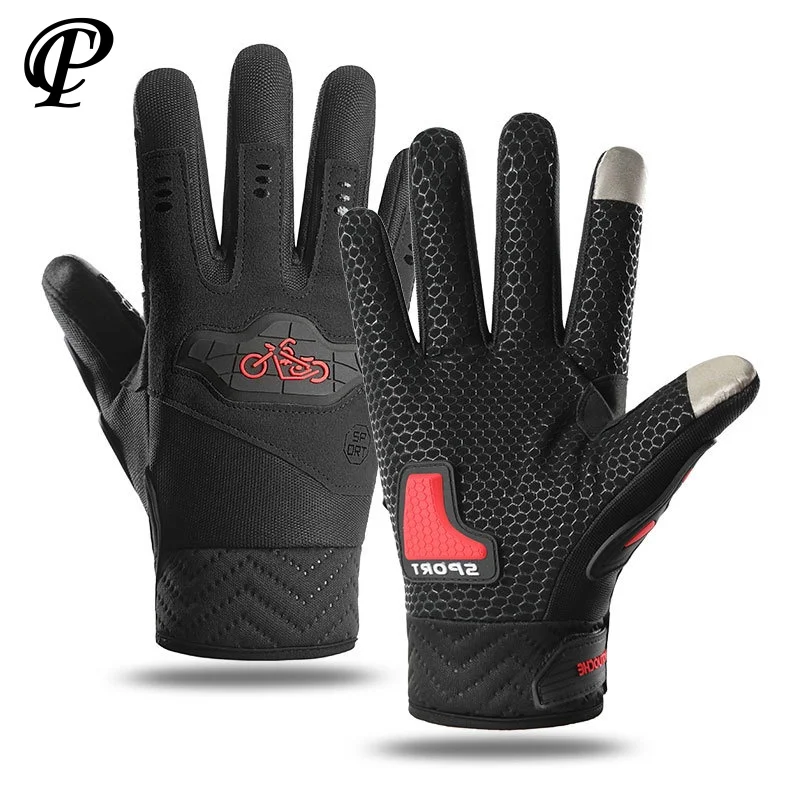 

Full Finger Cycling Gloves Shockproof Road Non-slip Touchscreen Windproof Mountain MTB guantes ciclismo Motorcycle Accesorios