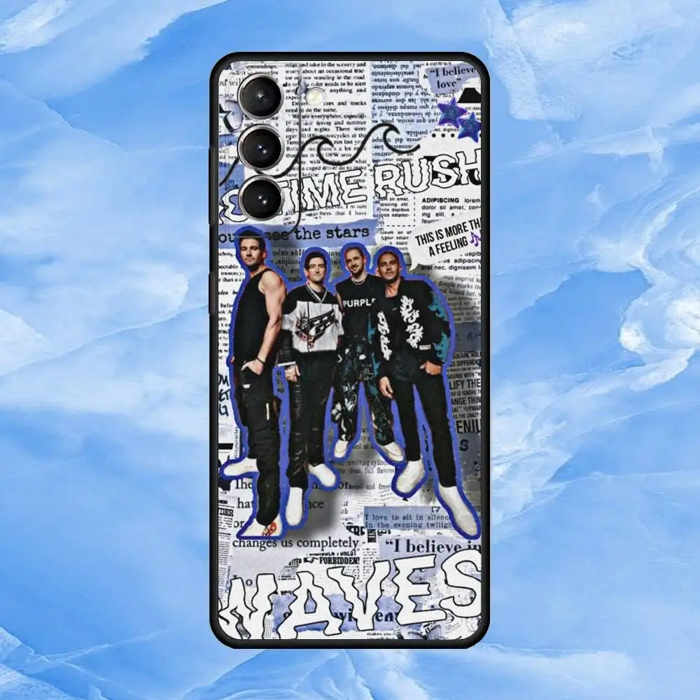 Custodia per telefono combinata B-Big Time R-Rush per Samsung S25,24,23,22,30,21,10,9,Ultra,Plus,Lite,FE,4,5 G Custodia morbida nera