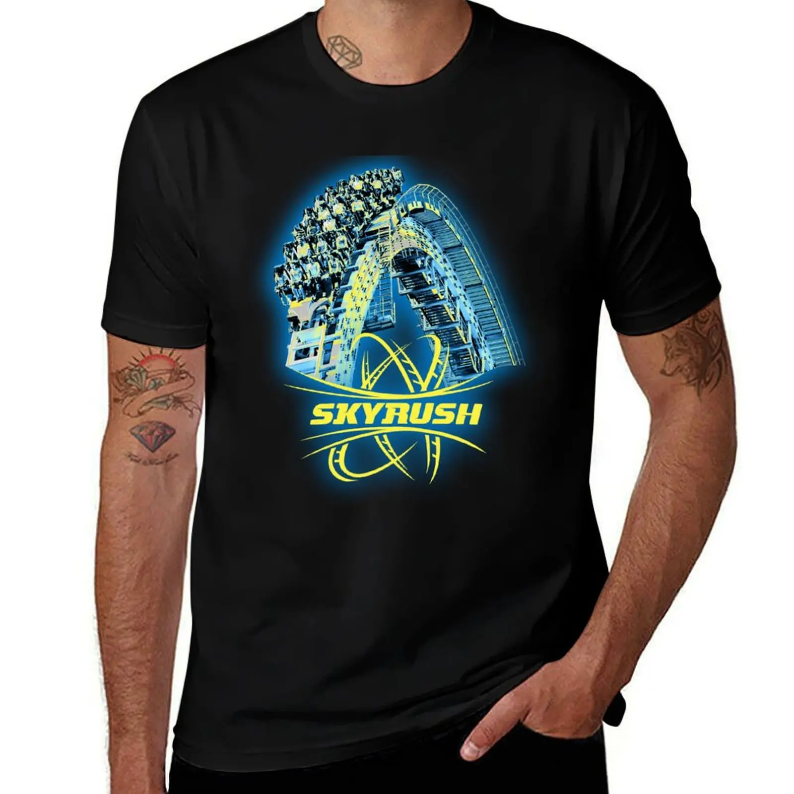 

Skyrush T-Shirt Aesthetic clothing heavyweights summer top vintage graphic tee black t-shirts for men