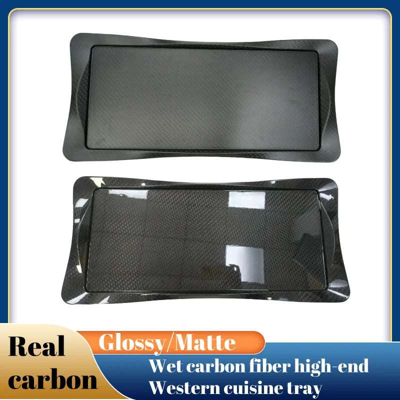 Taca do serwowania w stylu lotniczym z włókna węglowego 3K (szary/matowy) - lekka i wytrzymała