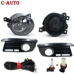 2pcs New Front Bumper Halogen Fog Lamp Fog Light cover and wire For VW Jetta V MK5 2006 2007 2008 - 2011 Black/Grey Car-styling