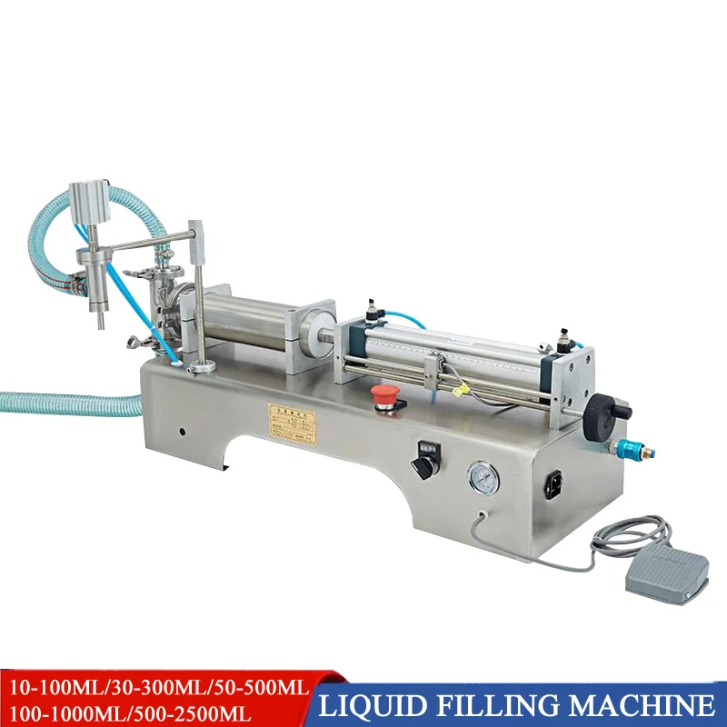 

Liquid Filling Machine Pneumatic Piston Liquid Filler Wine Milk Juice Vinegar Coffee Oil Drink Detergent Filling Machine