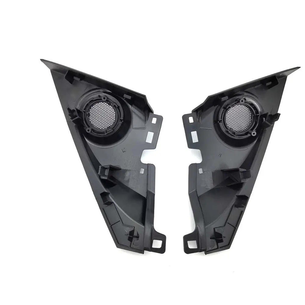 2Pcs Front Door Tweeter Speaker Cover Trim For Honda Civic 10th 2016-2019 Black