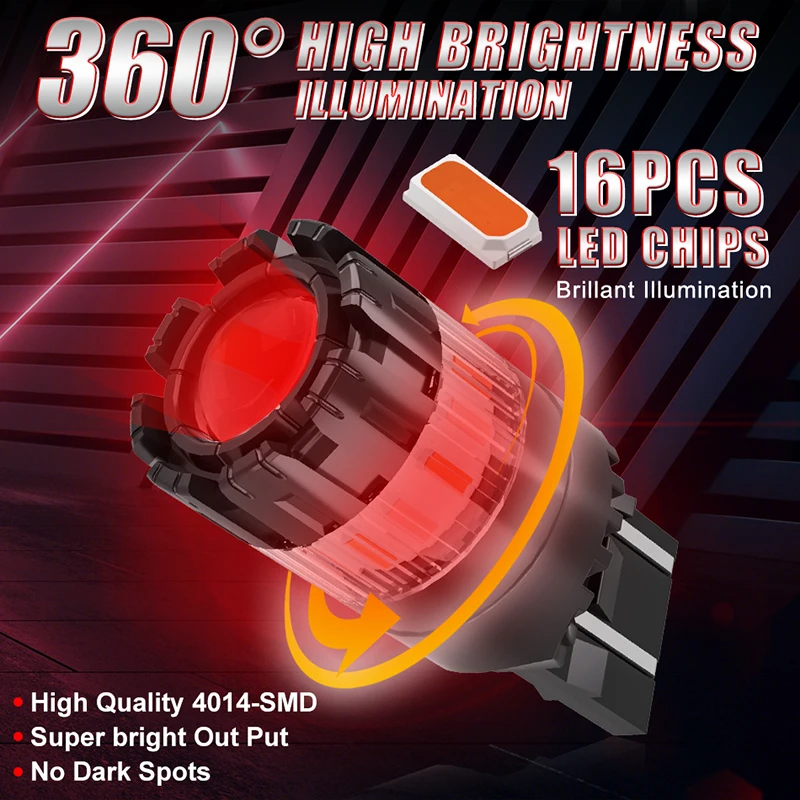 2 قطعة T20 7440 7443 LED لمبات Canbus سيارة ضوء السوبر مشرق عالية الطاقة ل الذيل مصباح إشارة الفرامل عكس أضواء العالمي