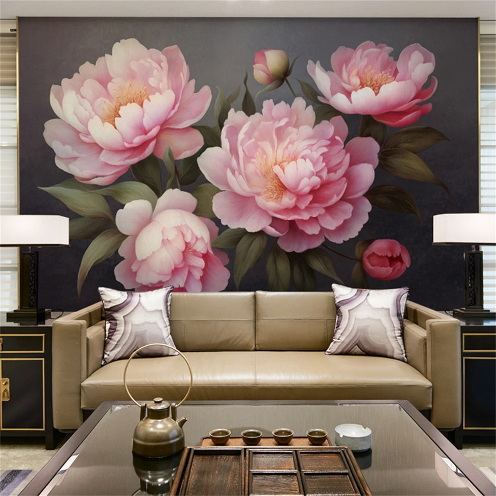 Custom Mural Photo art Wallpaper Abstract Flower Diamond Jewelry wallpapers Living Room TV Backdrop wall paper home decoration
