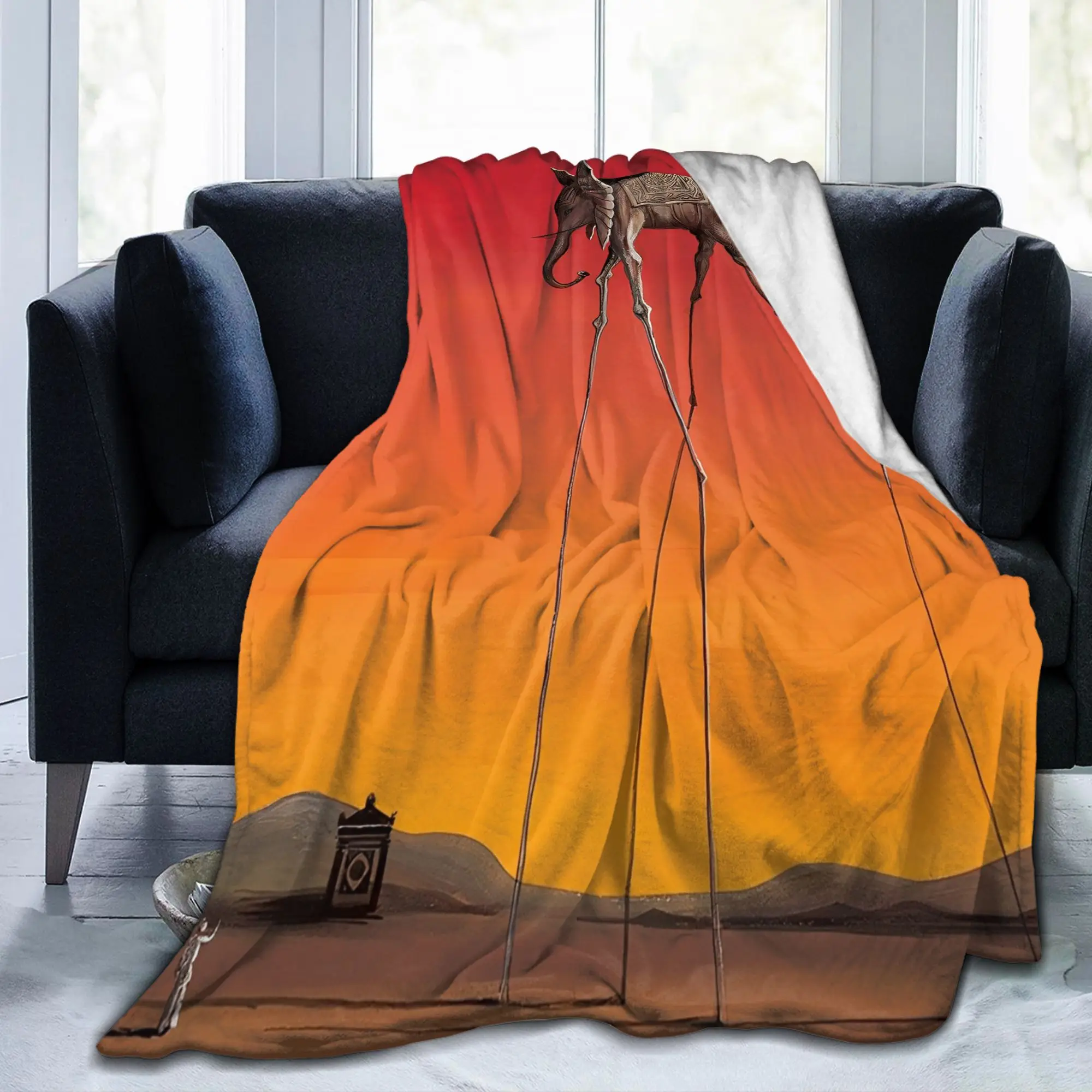 Salvador Dali Temptation of Saint Anthony Blankets  Flannel Funny Breathable Throw Blankets Chair Covering Spring Autumn Outdoor