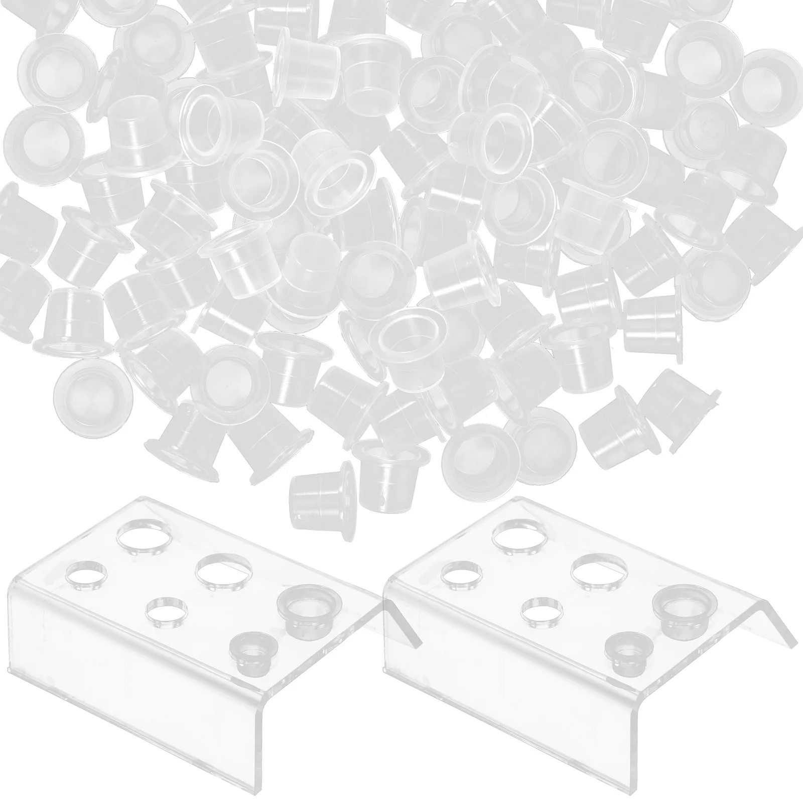 

1Set Wear Resistant Silicone Ink Cups Tattoo Pigment Containers Stable Base Easy Use Tattoo Supplies Cups Compact Tattoos Cup