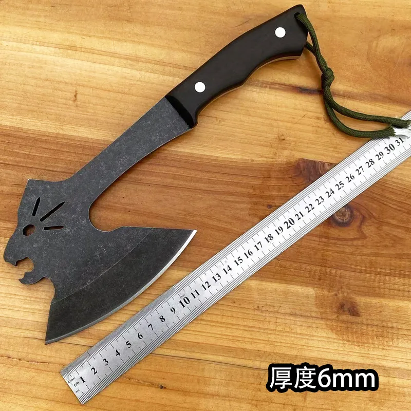

Outdoor chopping axe, multi-purpose hand axe, outdoor camping survival multifunctional tool, integrated keel axe, high hardness