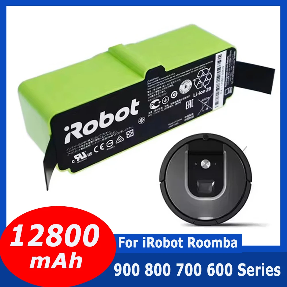 High-Capacity 12800mAh Battery for iRobot Compatible with Roomba 600 700 800 900 Series 960 895 890 860 695 680 690 675 640 614