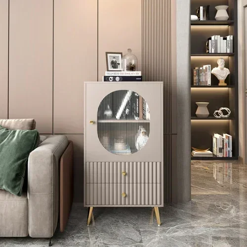 A  Combined Bookcase Modern Simple Small Apartment Home Living Room Study Locker Storage Display Cabinet