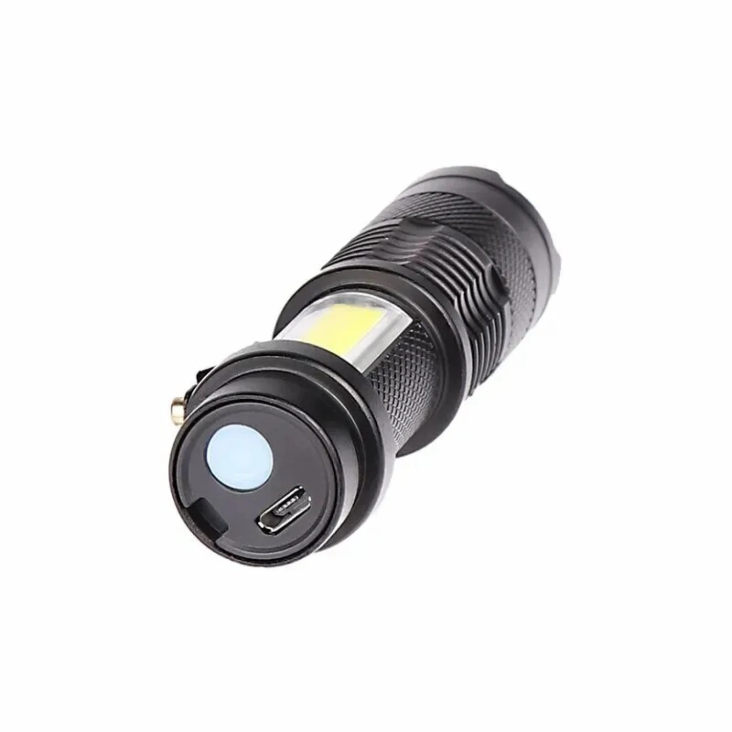 Nuova torcia a luce forte con mini zoom COB impermeabile ultra luminosa Q5: torcia compatta, resistente e versatile per avventure all'aria aperta