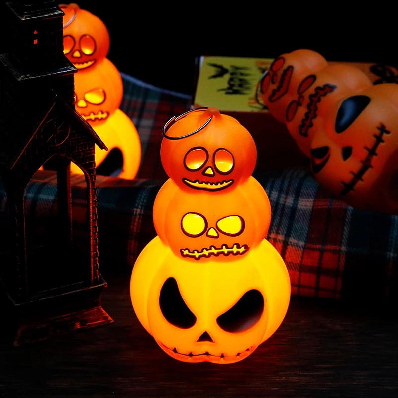 Halloween Ghost Pumpkin LED Light Haunted House Horror Props Halloween Party Home Bar Decoration Lamp