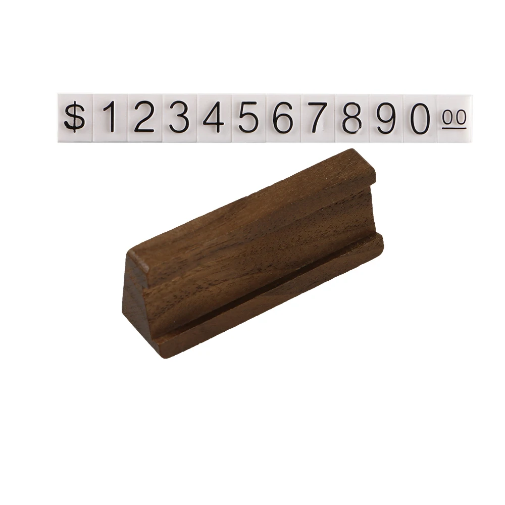 Wooden Plastic Price Cubes Tags Cube Number Tag Adjustable Counter Stand Label Metal Sale Price Display Stand Wite Stick Numbers