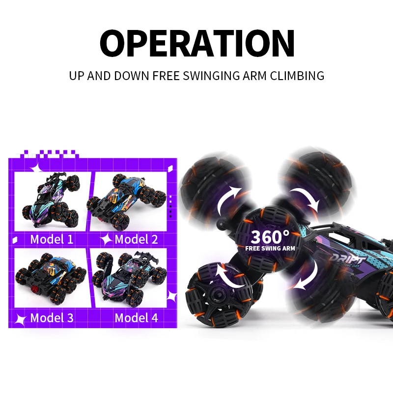 RC Car Six Wheels Toy Spray Twisting Stunt Drift Car Remote Controlled Cars RC Toys for Children Adults Remote Controlled Car