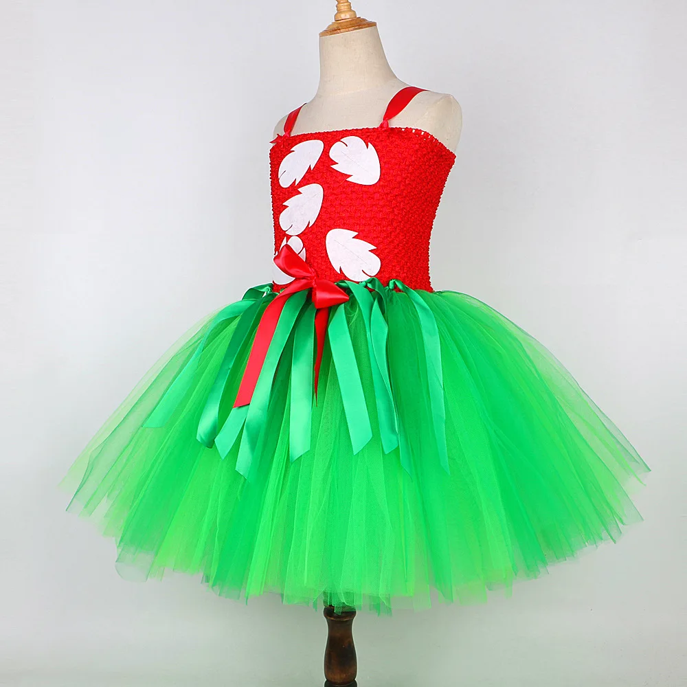 Costume for Girls Hawaiian Princess Tutu Dress Up Clothes Outfits with Garland Kids Halloween Carnival Party Dresses image 4