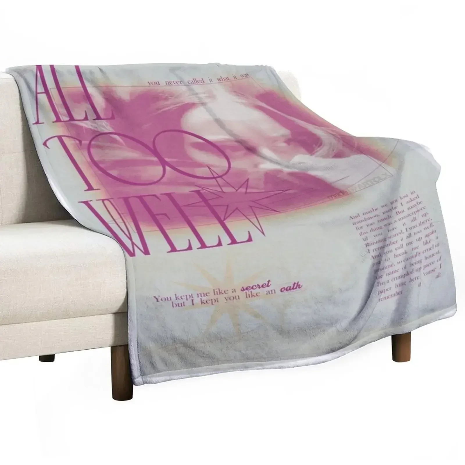 

All Too Well [Song Poster] Throw Blanket Stylish Couch Blanket for Home Living Room