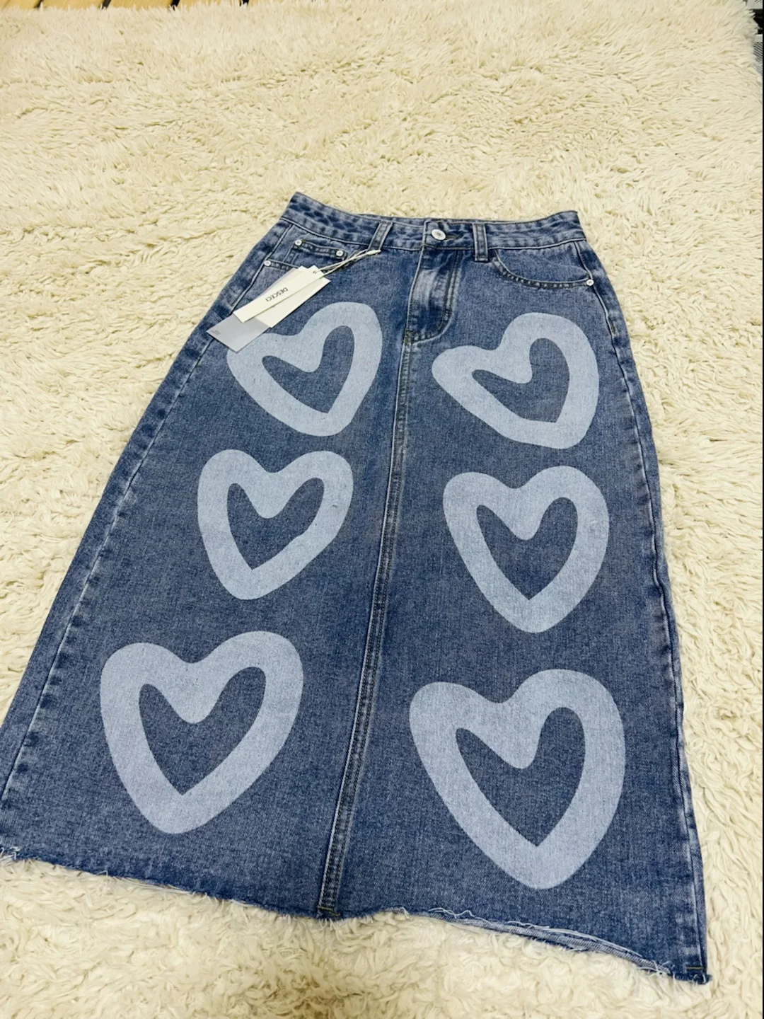 Sexy Heart-shaped Print Denim Skirt Sweet Slim High Waist Pencil Mini Skirt Ladies 2022 Y2K Aesthetic Sexy Casual Streetwear