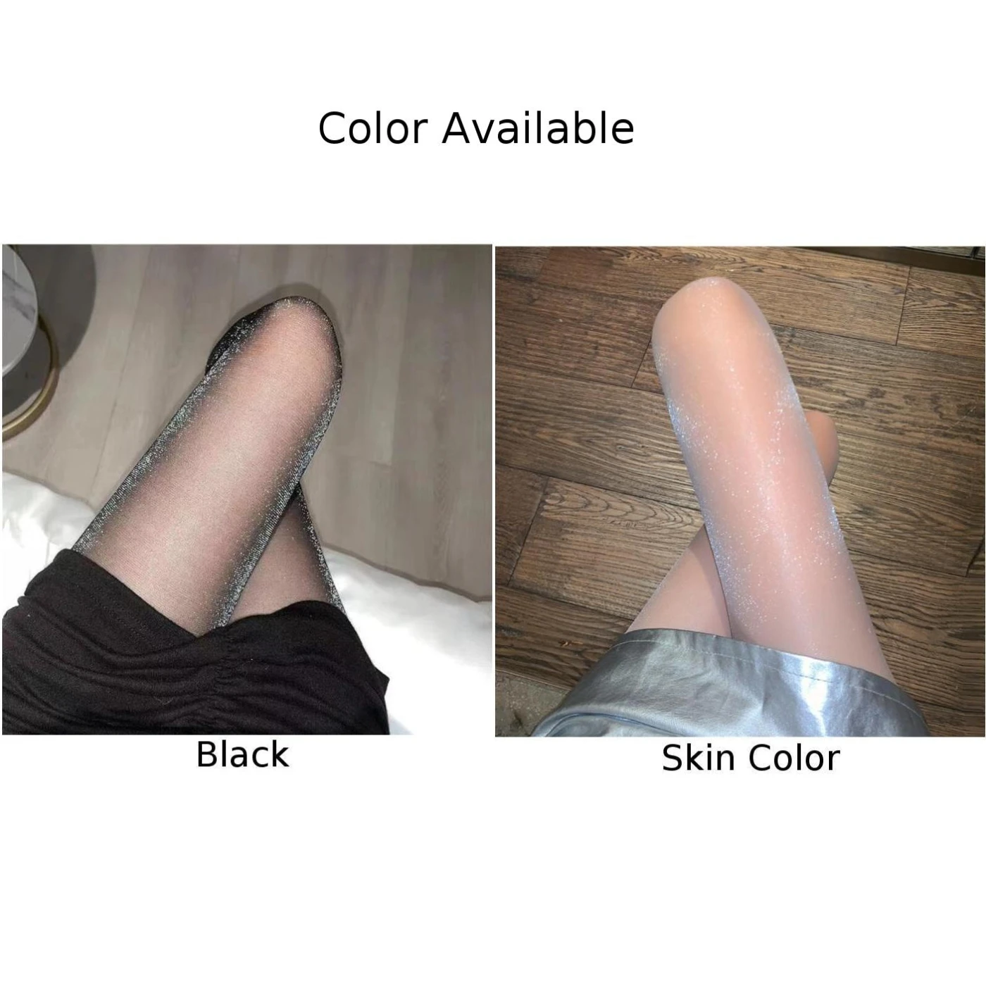 Bas scintillants pour femmes et filles, collants brillants et charmants, collants féminins, été