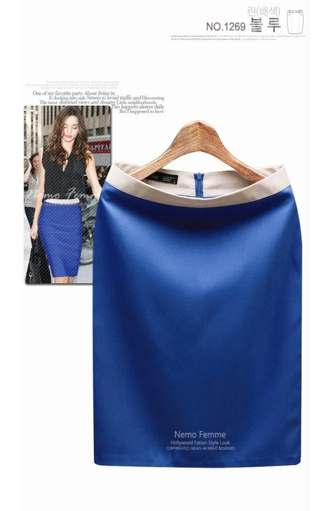 Blue with white waist