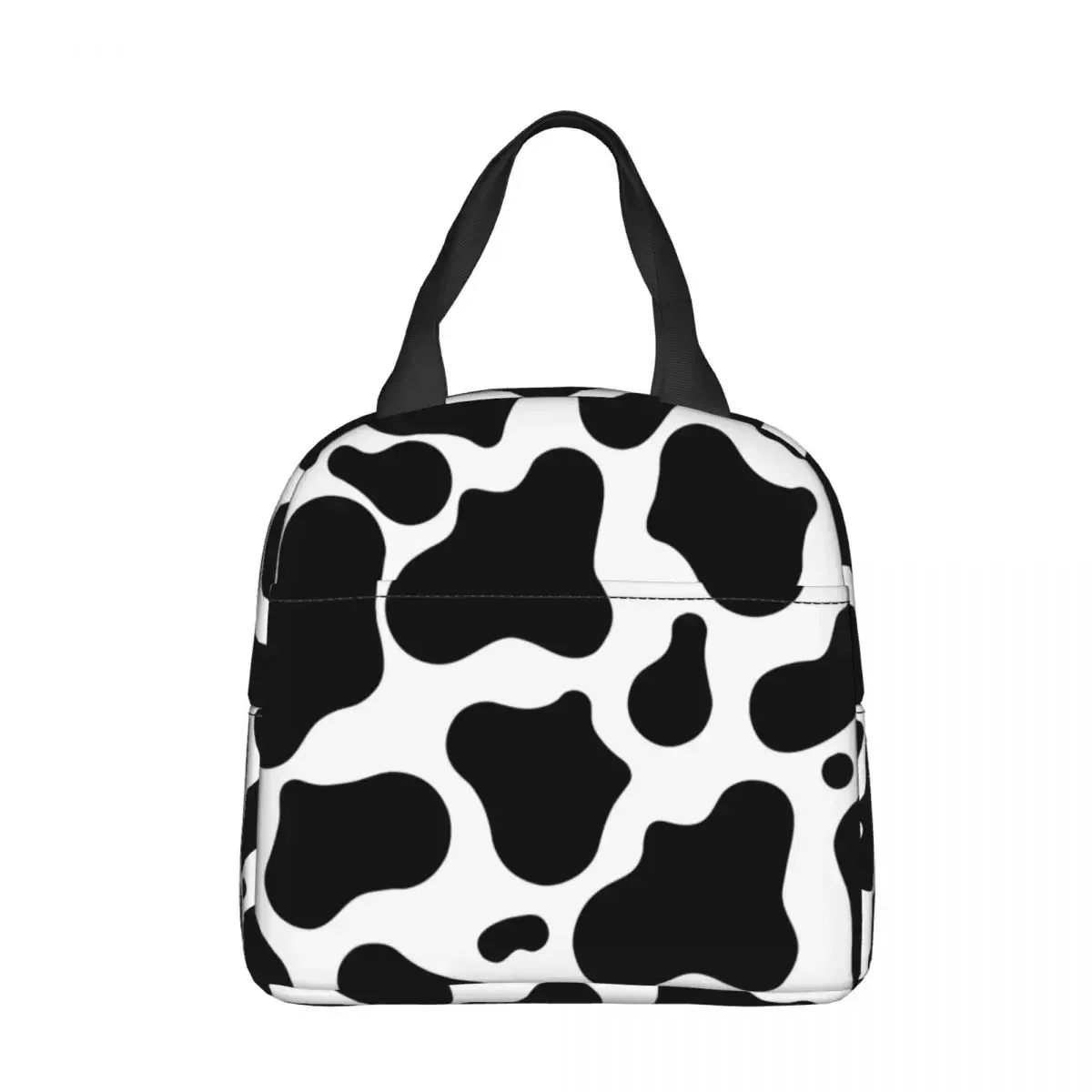 Cow Spots Black And White Insulated Lunch Bag Thermal Bag Lunch Container Leakproof Tote Lunch Box for Men Women Office Travel