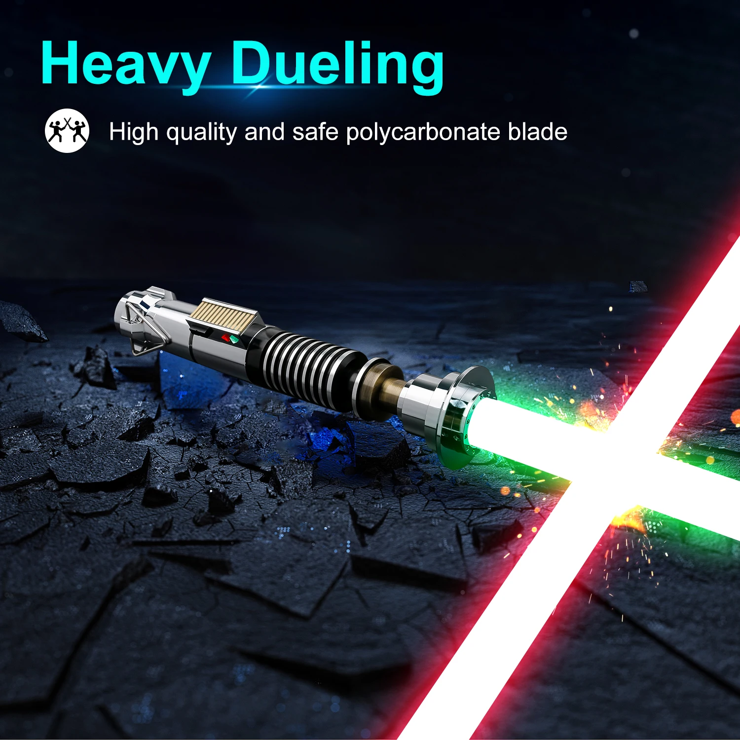TXQSABER-Sable de luz Neo Pixel, espada láser con mango de Metal, RGB, 16 fuentes de sonido, oscilación suave, Luke Skywalker, EP6, réplica