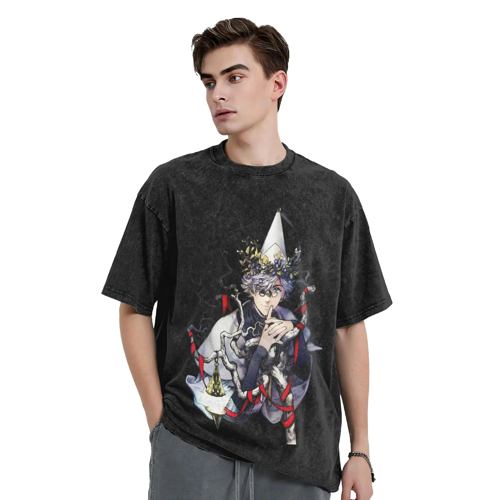 Qifrey Witch Hat Atelier Anime Washed T Shirt Streetwear  Novelty T-Shirt  Tee Shirt Men Women Short Sleeve Oversize Summer