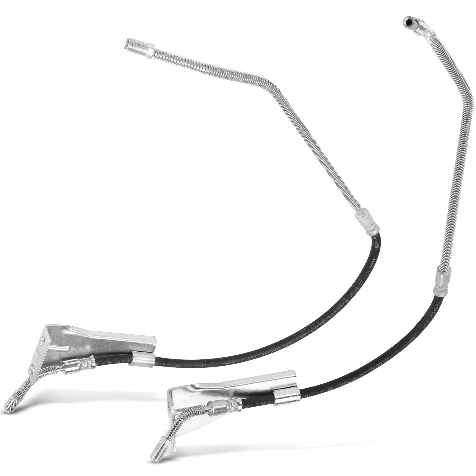 A-Premium 2Pcs Rear Driver & Passenger Brake Hydraulic Hose for GMC B7 C6500 Topkick 1997-2002 Chevrolet B7 1997-2002