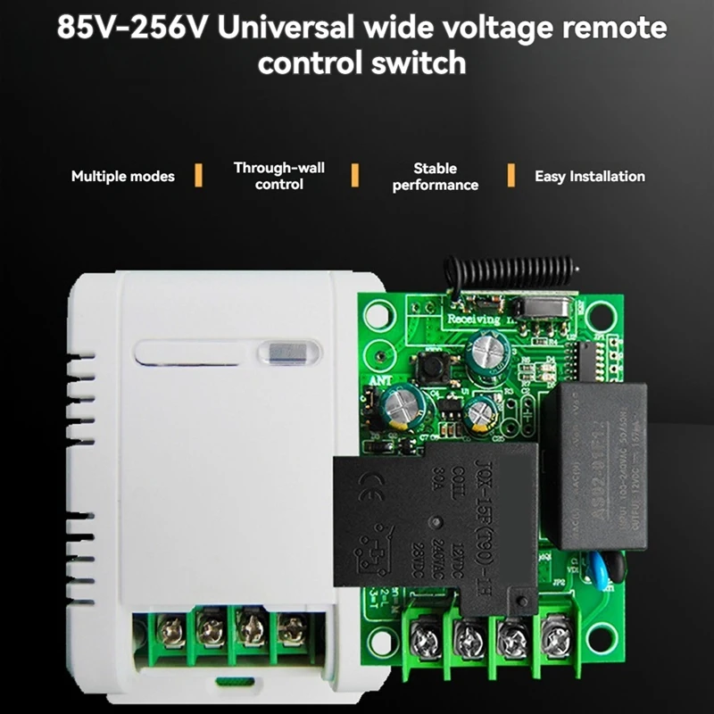 433Mhz Universal Wireless Remote Control Switch AC220V Relay Module And 1000M Transmitter For Light/Garage Gate/Motor