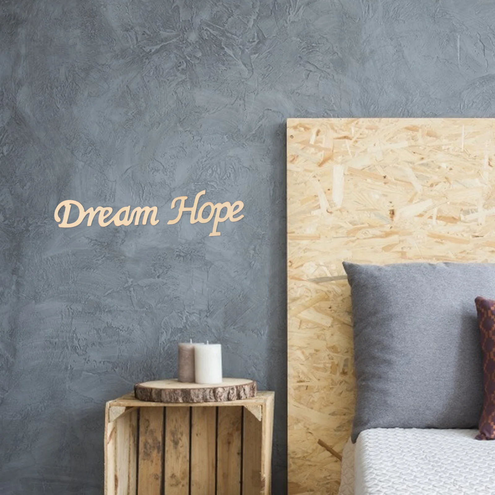 

2Pcs Wooden Letter Hanging Wall Sign Decorative Letter Ornament Durable Home Room Office Decorative Supply Wall Decor