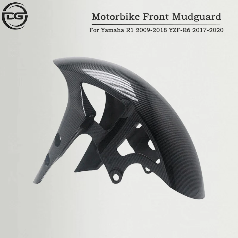 

For Yamaha YZFR1 R1 2009 - 2018，YZFR6 R6 2017 - 2020 Motorcycle Parts Fairing ABS Carbon Fiber Front Fender Splash