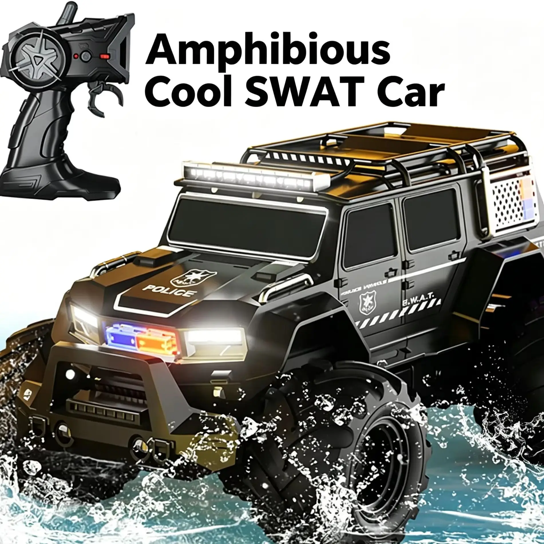 

Remote Control Off-Road Vehicle With Light And Music 2.4G Anti-Skid ABS Waterproof Safe Stable 4WD Electric Beach Toy Boys Gifts
