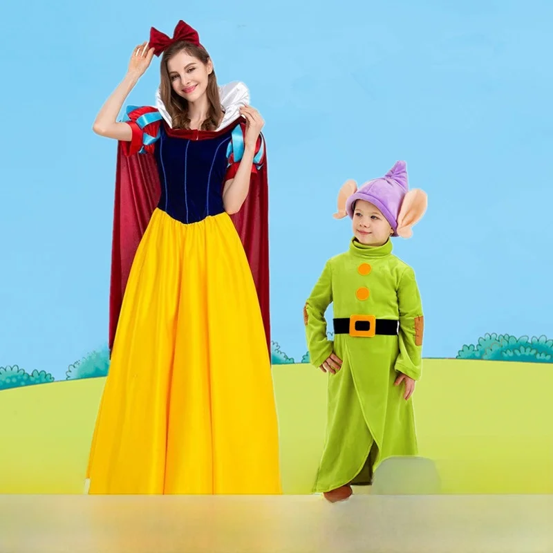 

loween Adult Snow White Dr Cartoon Elf Big Ears Seven Dwarfs Role Play Costume Women's Traditional Chinese Costume