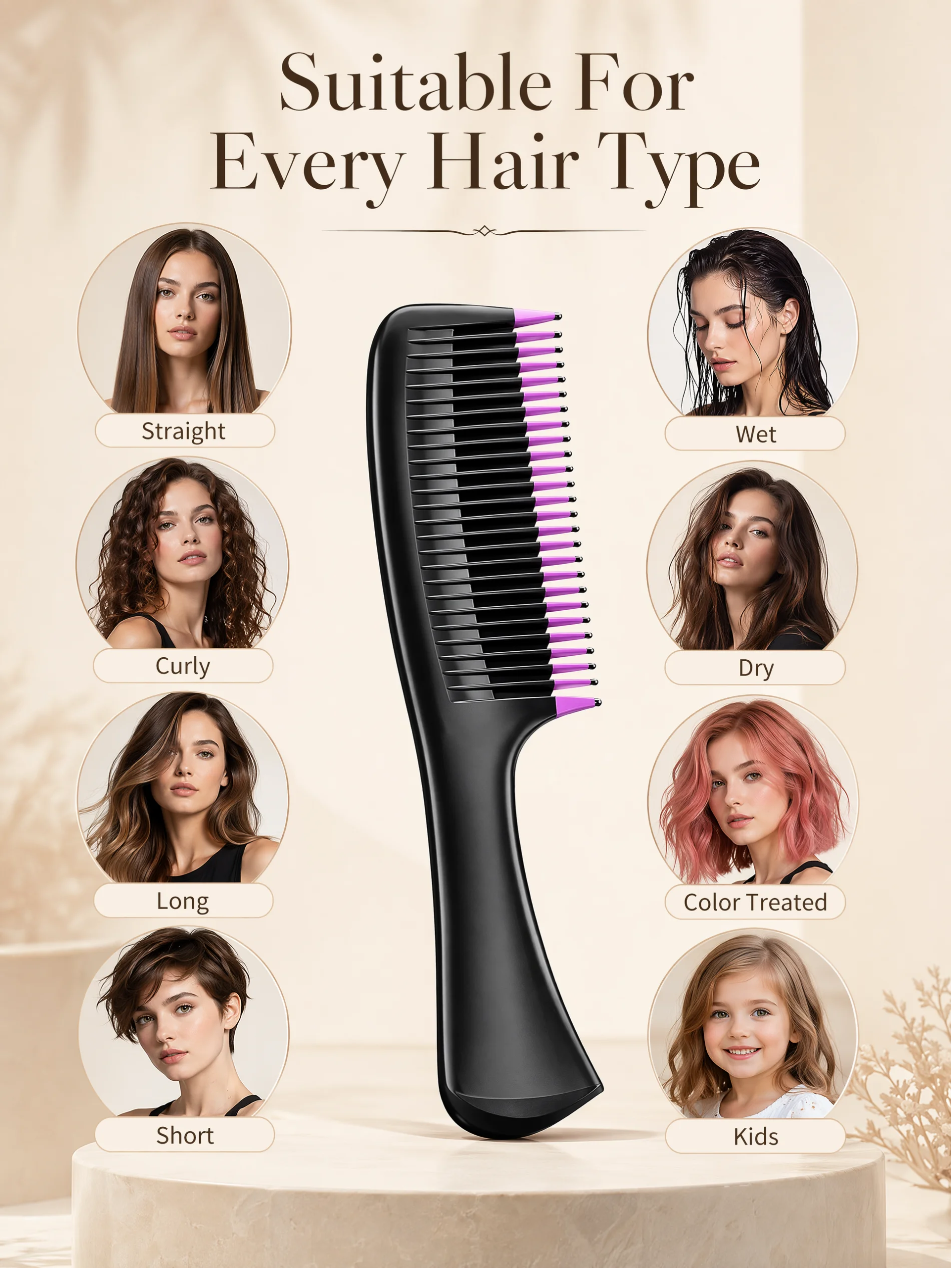 Elite Paddle Hair Brush – Gentle Detangling & Scalp Massage S9a47ef42706f4019984af17b75243412q