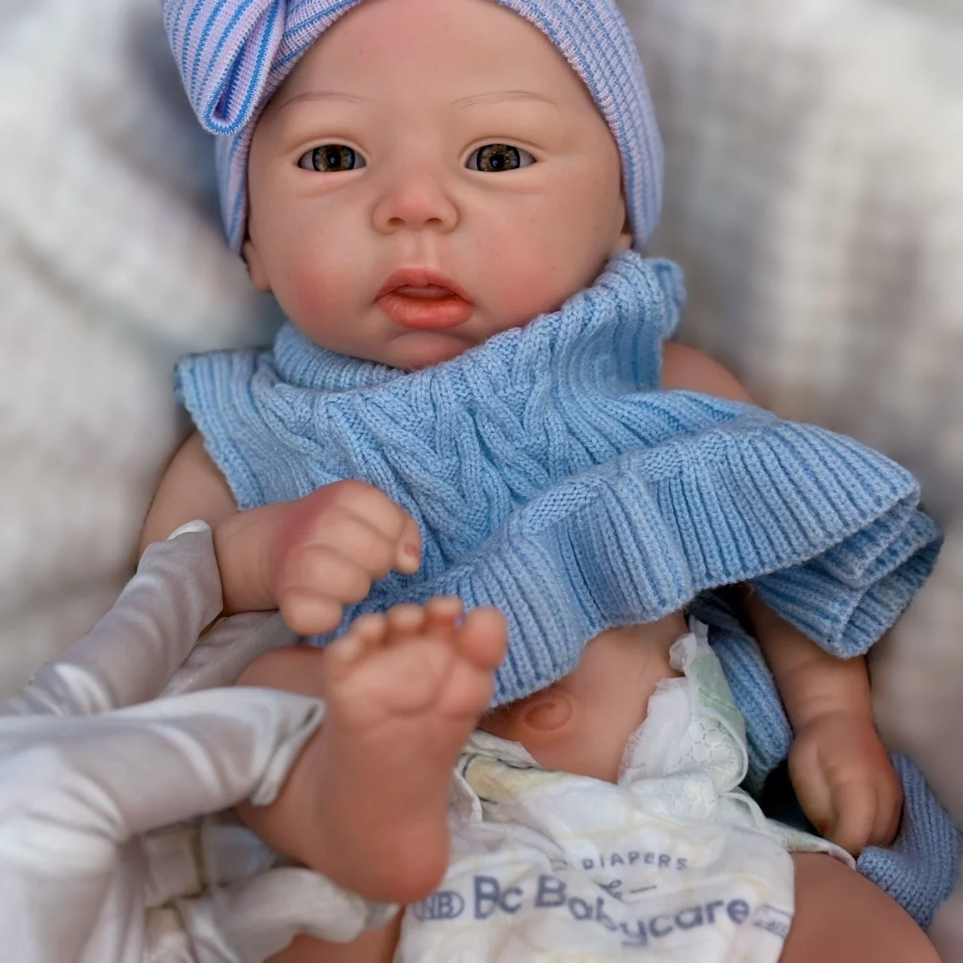 45CM Silicone fille Bebê Reborn peint entièrement doux Silicone Reborn poupées pour cadeau Corpo De Silicone Inteiro