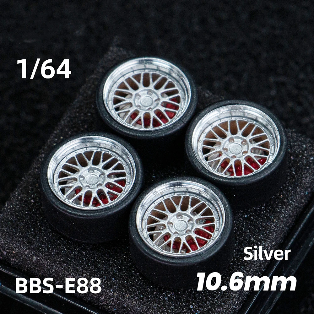 1:64 Maßstab Modellauto-Räder, 4 Stück 1 Set, 3D-gedruckte Harzfelgen mit Gummireifen für MINI GT Tomica JDM Auto-Upgrade – Detail 15