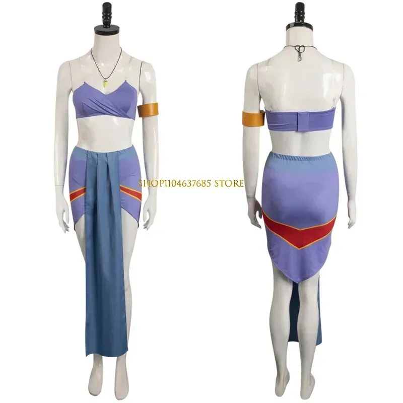 بدلة الأميرة كيدا التأثيرية فانتازيا المثيرة 2001 أزياء كرتونية لفيلم أتلانتس ملابس تنكرية للنساء البالغات ملابس خيالية للهالوين AB53