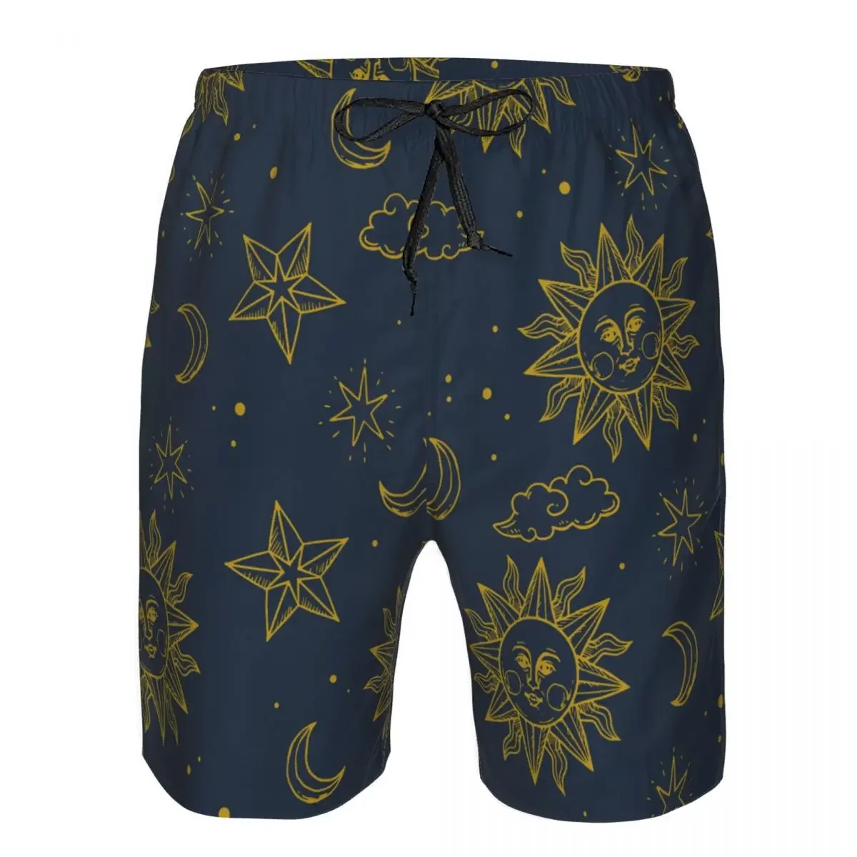 Summer beach swimsuit men's quick-drying swimwear Golden Sun Pattern men breathable swimwear beach shorts sexy male swimsuit