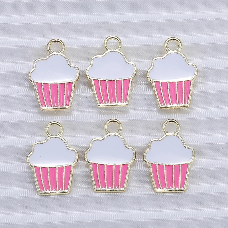 10 Stück Mix süße Sommergetränk Charms Emaille Eis Popsicle Charms Anhänger für Schmuckherstellung DIY Ohrringe Halskette Handwerk Geschenk – Detail 14