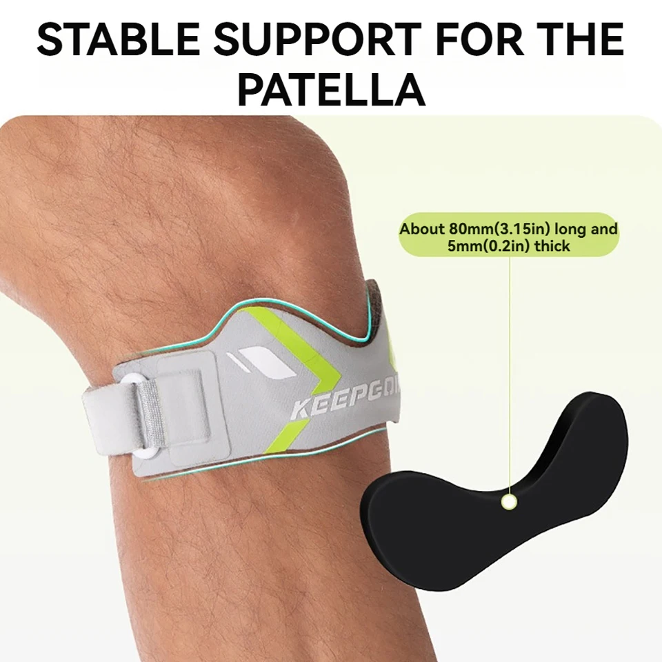 GETINFIT Patellar Band Stress Reduction Shock Absorption Adjustable Sports Compression Knee Pads Fitness Running Skipping Rope