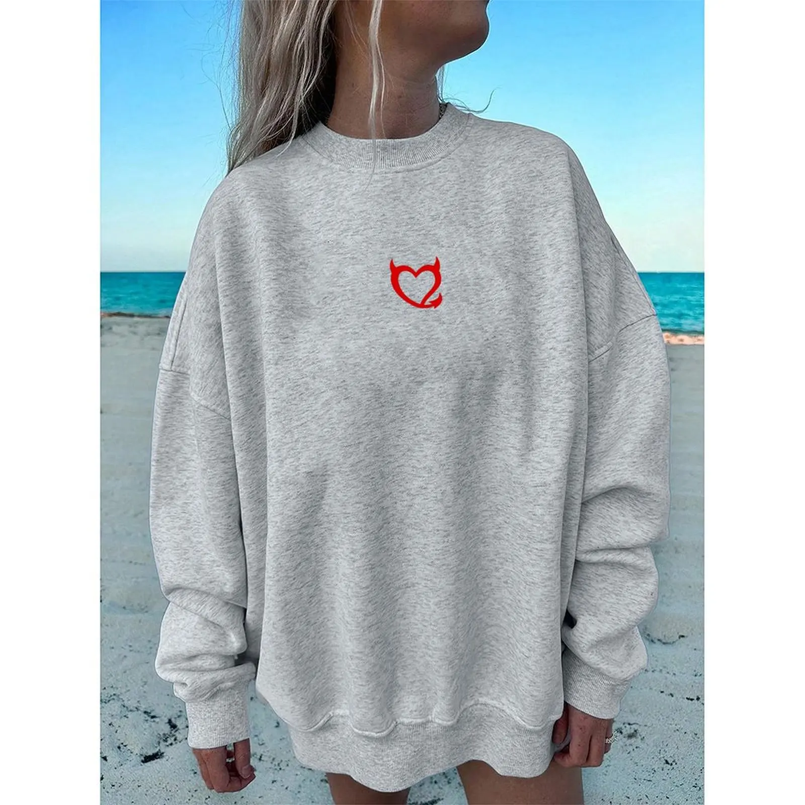 

2025 Fashion O-Neck Long Sleeve Pullovers Woman Elegant Sweatshirt Velvet Winter Warm Casual Loose Comfortable Printed Tops