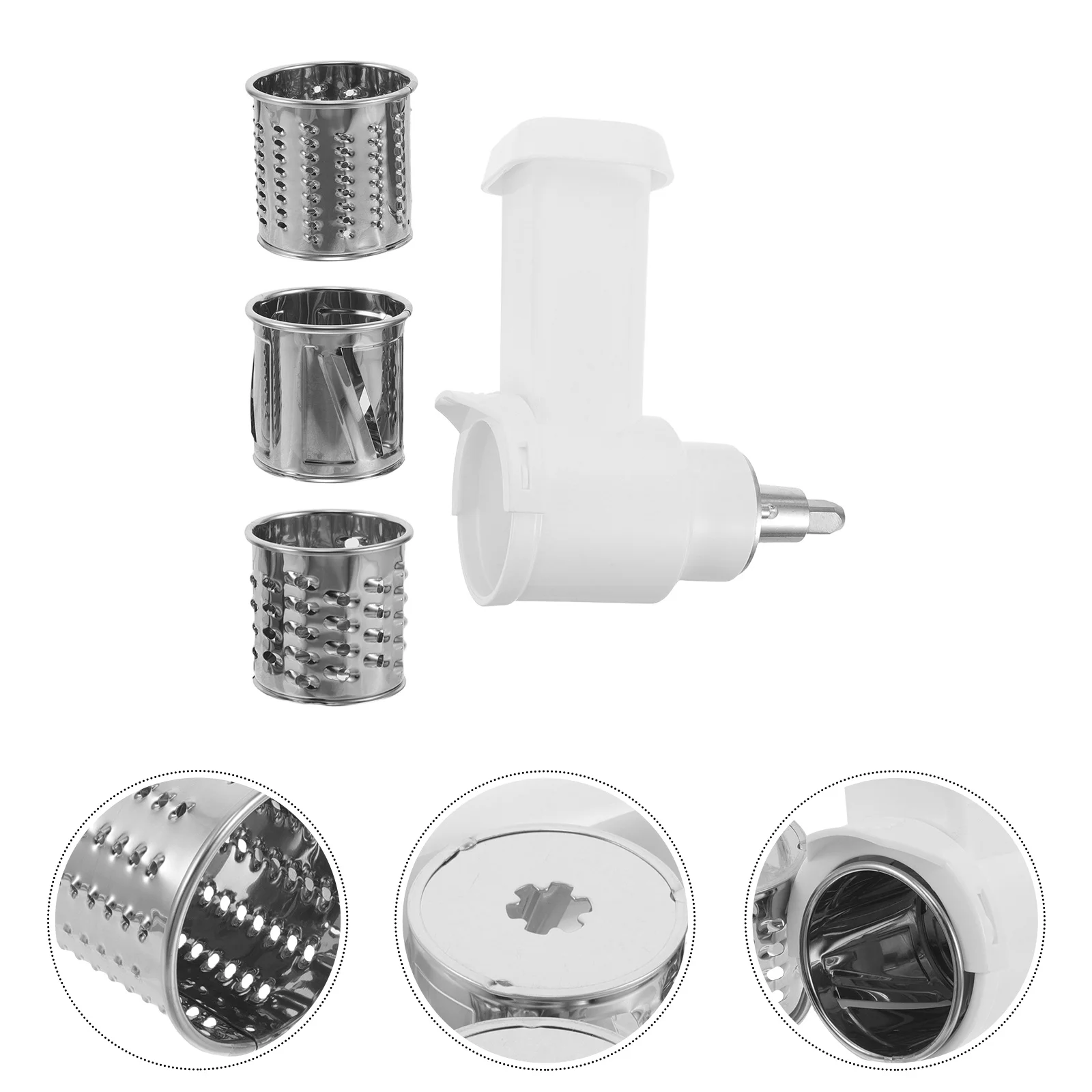 

1Set Vegetable Slicer Attachment Stainless Steel Slicer Shredder for Kitchen Supplies Food Chopper Cutter Versatile Slicing Tool