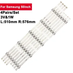 3V 4 pary taśmy Led podświetlenie telewizora dla Samsung 50 cali UN55TU7000 UN55TU8000 UE55TU7020 UN55TU700DF UTU7000 UE55TU7125 UE55TU7025