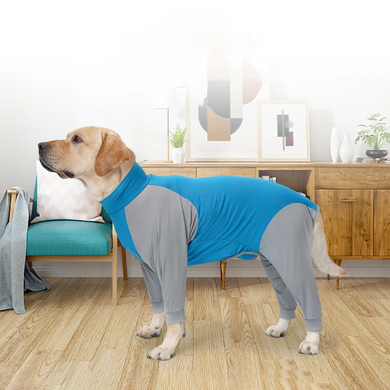 

Anti-shedding Breathable Full Cover Pet Recovery Suit Comfortable High Elasticity Convenient Home Wear Jumpsuit Dog Costumes