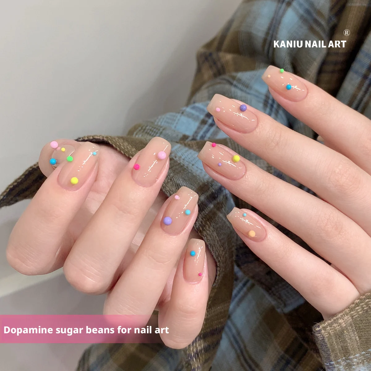 Kaniu 1 Box Macaron Hars Bubble Kralen Nail Art Decoraties Kleurrijke Plaksteen Steentjes Sparkly 3D Halve Bol Charms Manicure