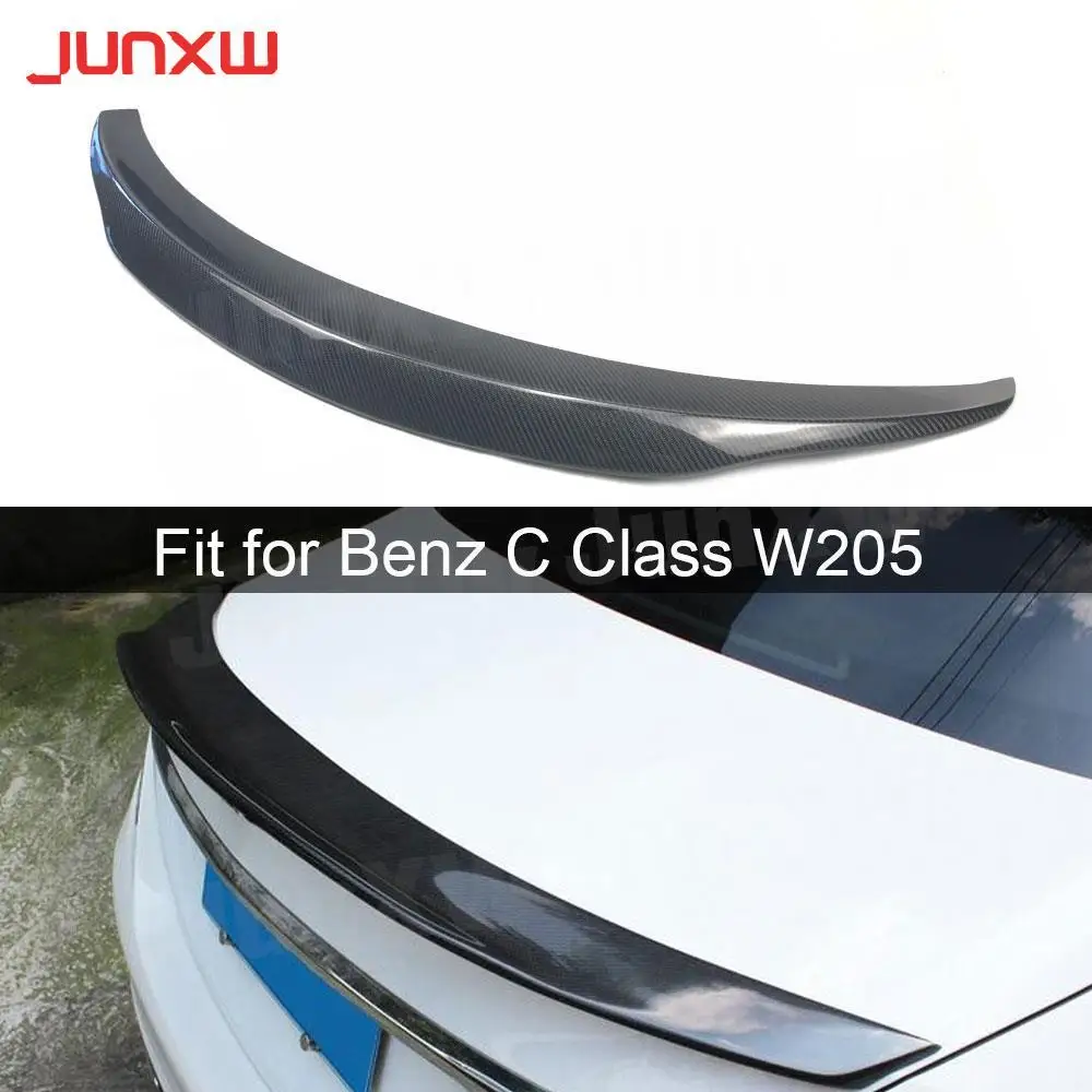 Carbon Fiber Black Car Rear Trunk Spoiler Wing for Mercedes for Benz C Class W205 C205 C63 AMG Sedan Coupe 2015-2019 PS-M Style