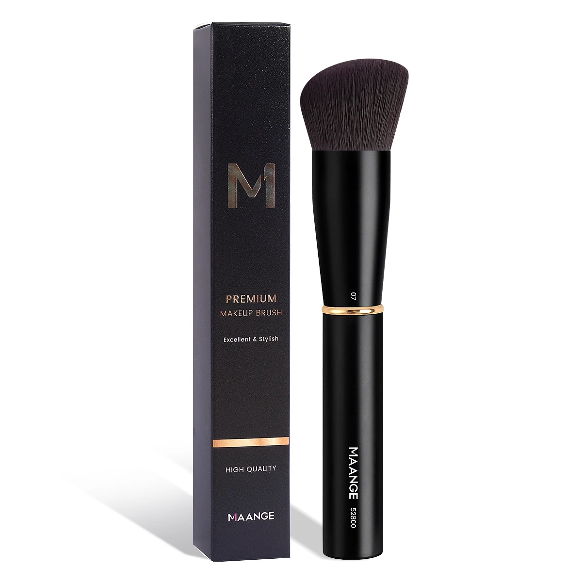 MAANGE 1 قطعة فرشاة ماكياج بزاوية قسط كثيفة الشعر الاصطناعية لأحمر الخدود المخفي فرشاة وجه مستحضرات التجميل مزج الملحقات #1