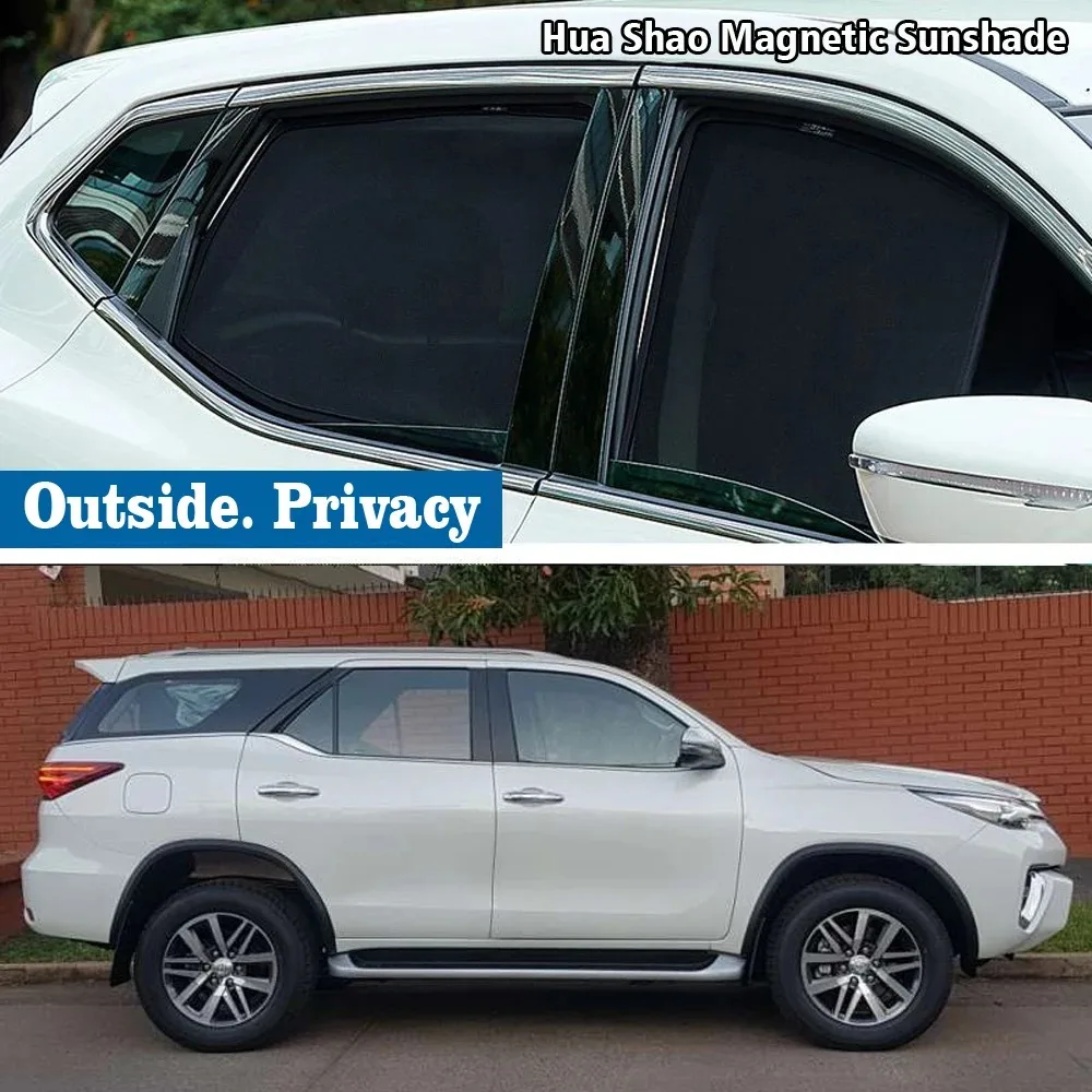 

For Toyota Fortuner AN160 160 2016 - 2023 Magnetic Car Sunshade Shield Front Windshield Frame Curtain Sun Shades Accessories