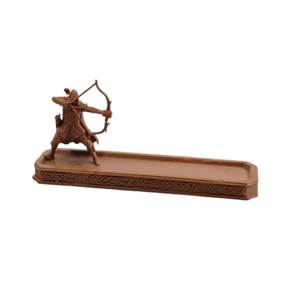 3D Printed Archer Figurine Stick Incense Holder Fantasy Cool Chinese Style Vintage Archer Incense Burner Plastic Medieval