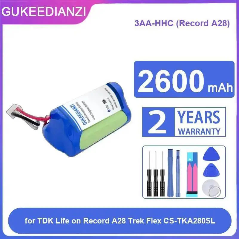 

Для Tdk Life ON Record A28 Trek Flex CS-TKA280SL 3AA-Hhc 2600 мАч надежная сменная высокопроизводительная батарея для MP3-плеера MP4