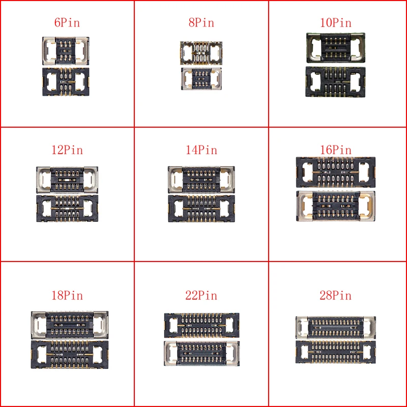 2-10pcs Lower Upper Signal Wifi Antenna FPC Connector On Board for iPhone 11 12 13 14 15 16 Series Pro Max Plus Top Bottom FPC